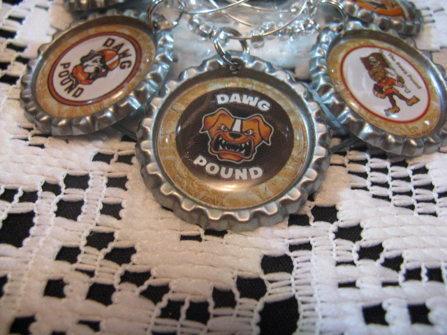 1" Bottle Cap Image Wine Charms ~ Handcrafted ~ **Gift Idea ~ Browns