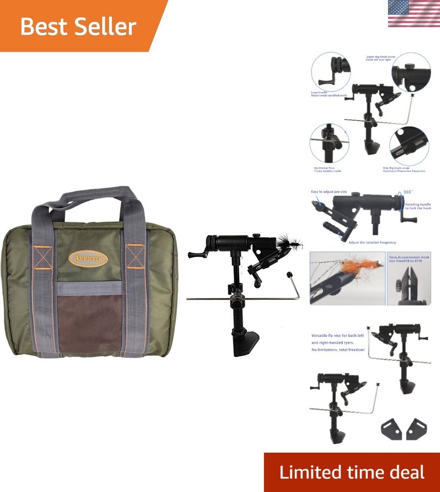 Riverruns Quality Rotary Fly Tying Vise Fly Tying Tools Fly Tying Materials
