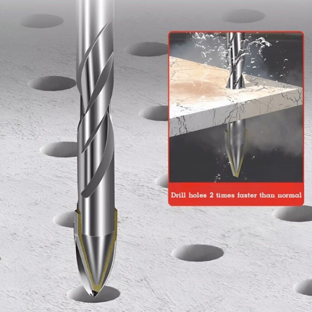 Eccentric Drill Conventional Hex Shank Design Features Staggered Edge Design New