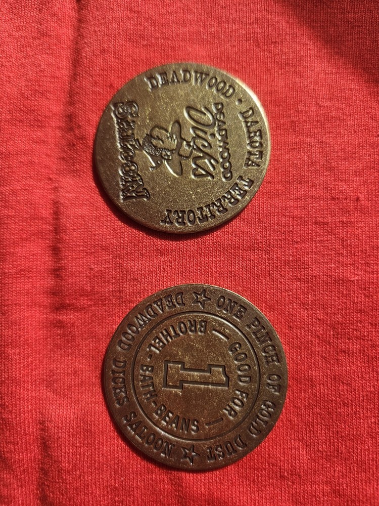 DEADWOOD DICKS SALOON BRASS BROTHEL TOKEN