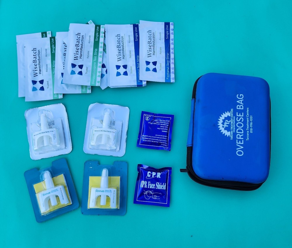 O.D. Bag/Case With Nasal Spray & Test Strips