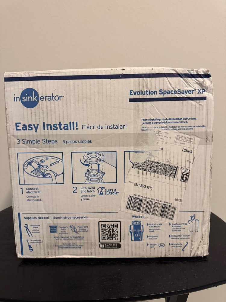 INSINKERATOR Quiet Evolution Space Saver XP 3/4 HP Garbage Disposal NEW SEALED