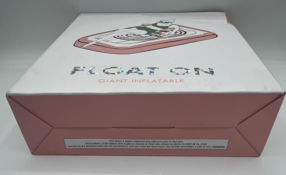Float On Giant Pink White Inflatable-bando 38”x60”, Includes Patch Repair