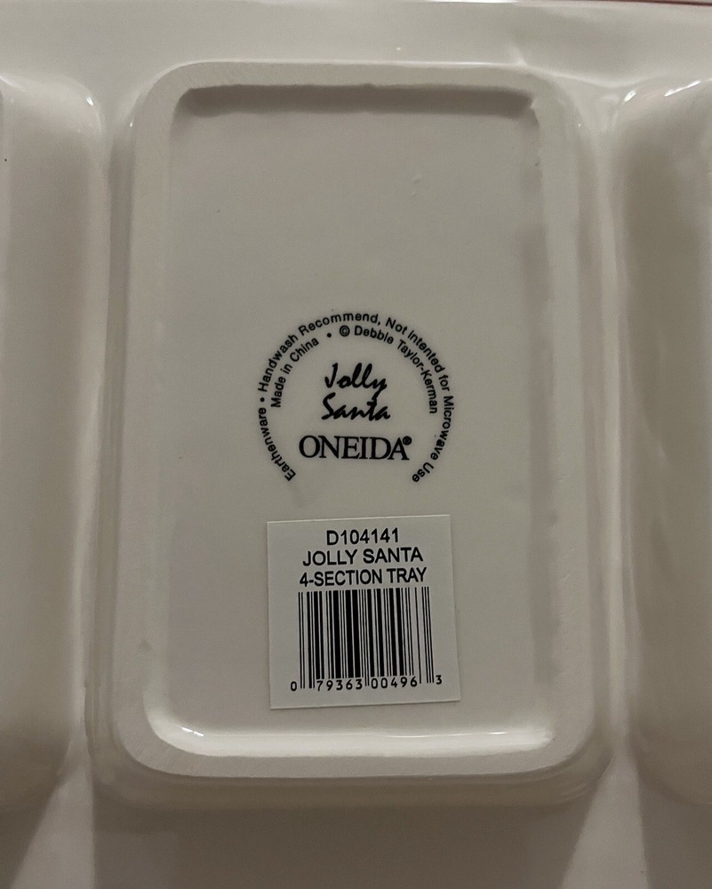 Oneida Santa Claus 4-section Tray