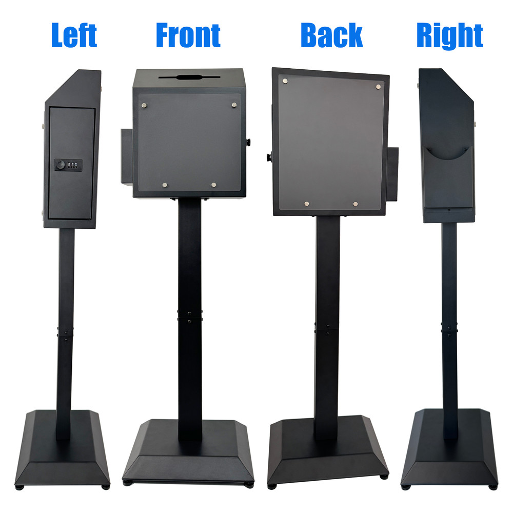 OPEN BOX Suggestion Box, Floor Standing Offering Box with Combination Lock