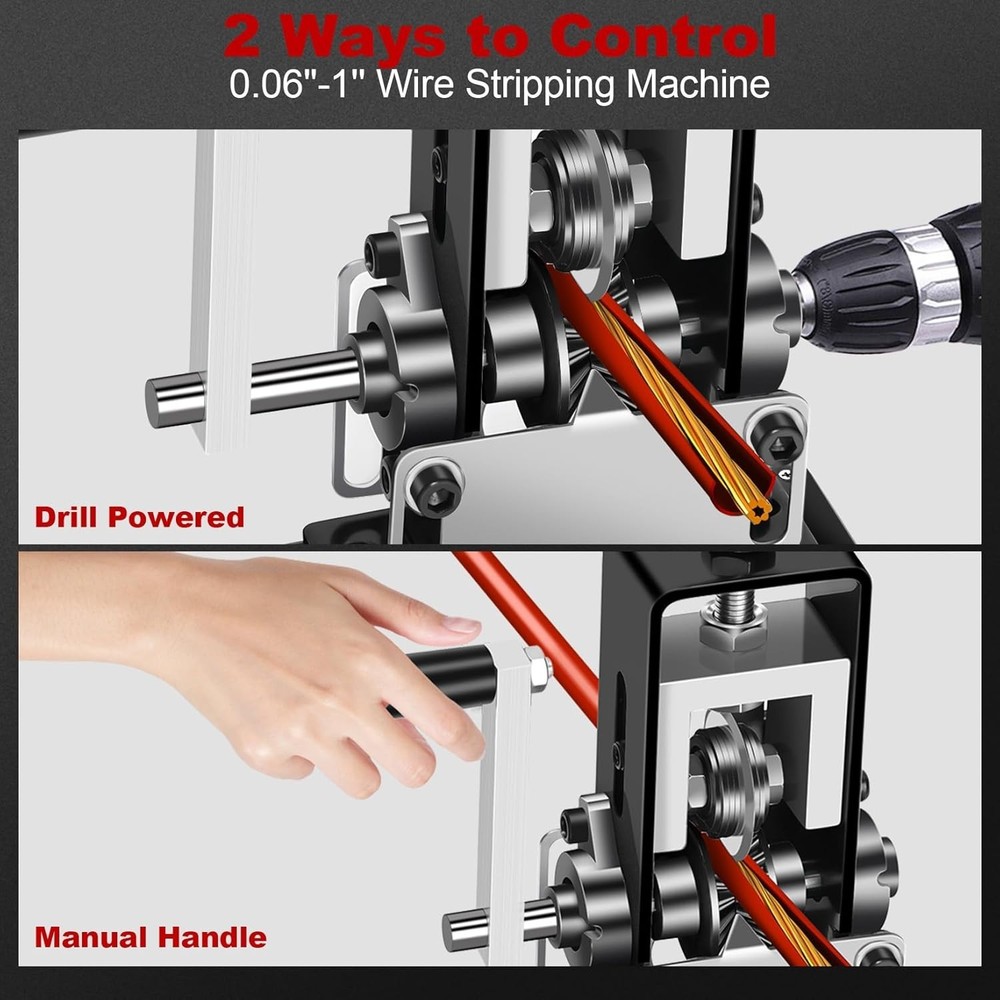 Manual Wire Stripper Machine, 0.06"-1.18" Wire Stripping Machine Copper Wire ...
