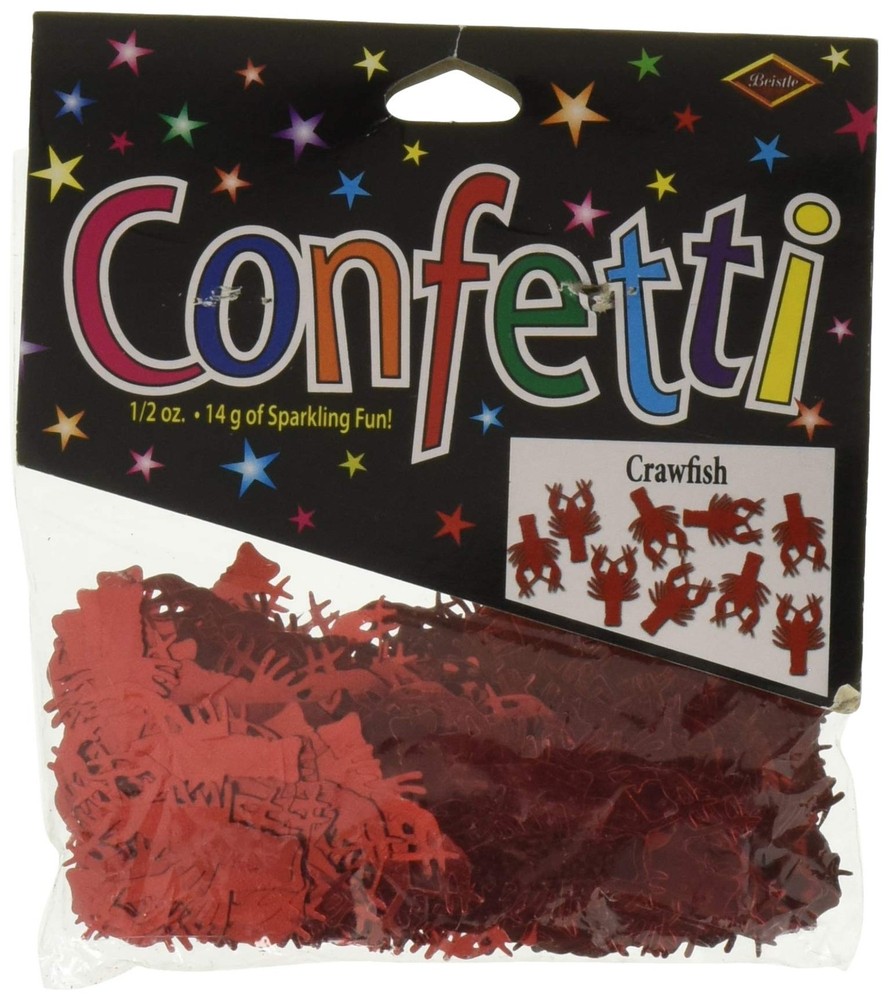 Beistle CN305 Crawfish Confetti Multicolor 2 Oz Standard Functional Party Set