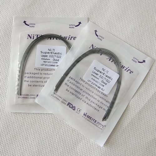 5Packs 50Pcs Dental Orthodontic Arch Wires Super Elastic Niti Rectangular Ovoid