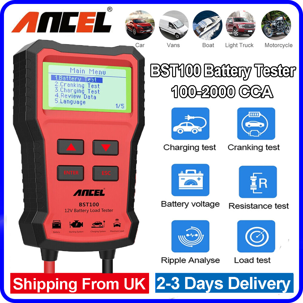 OBD Car Battery Load Tester Charging Cranking System Diagnostic Voltage Analyzer