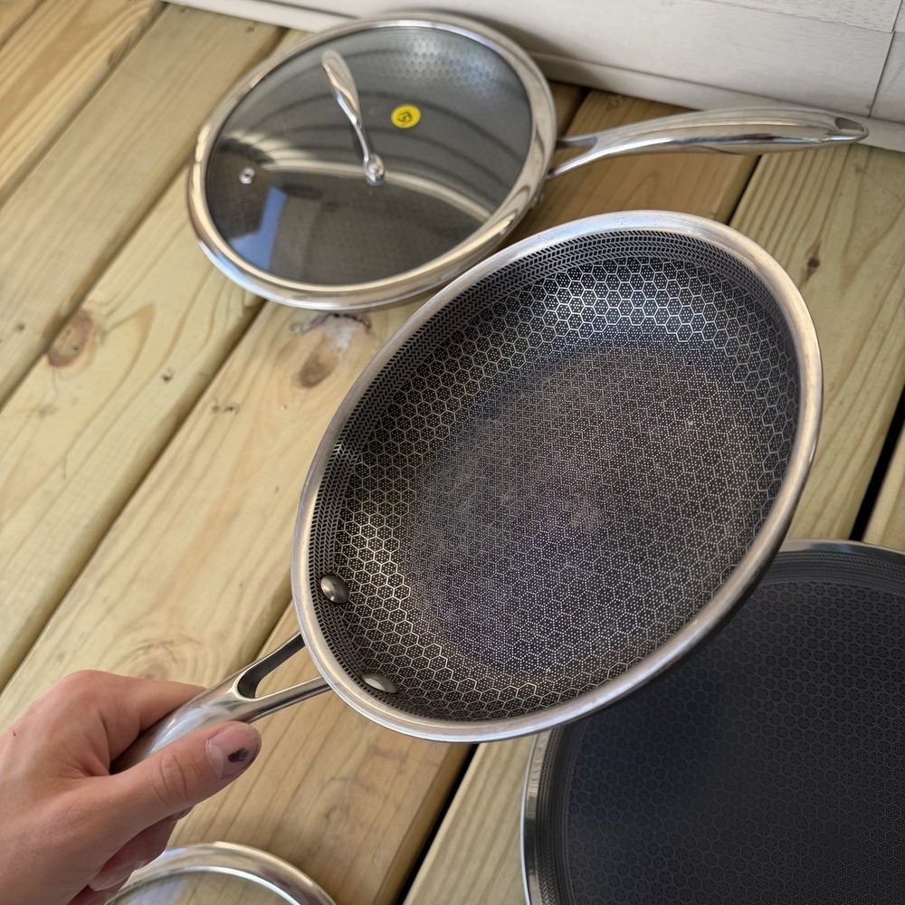Hexclad Hybrid Cookware 7 Piece Set Preowned Great Condition