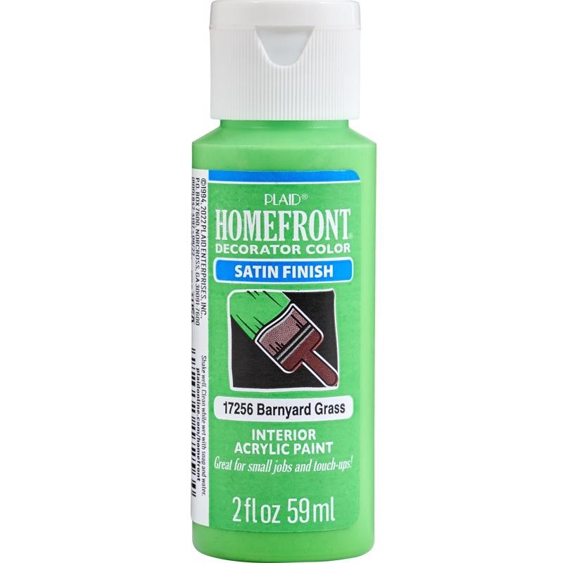 Homefront 17256 Satin Barnyard Grass Multi Surface Hobby Paint 2 oz. (Pack of 3)