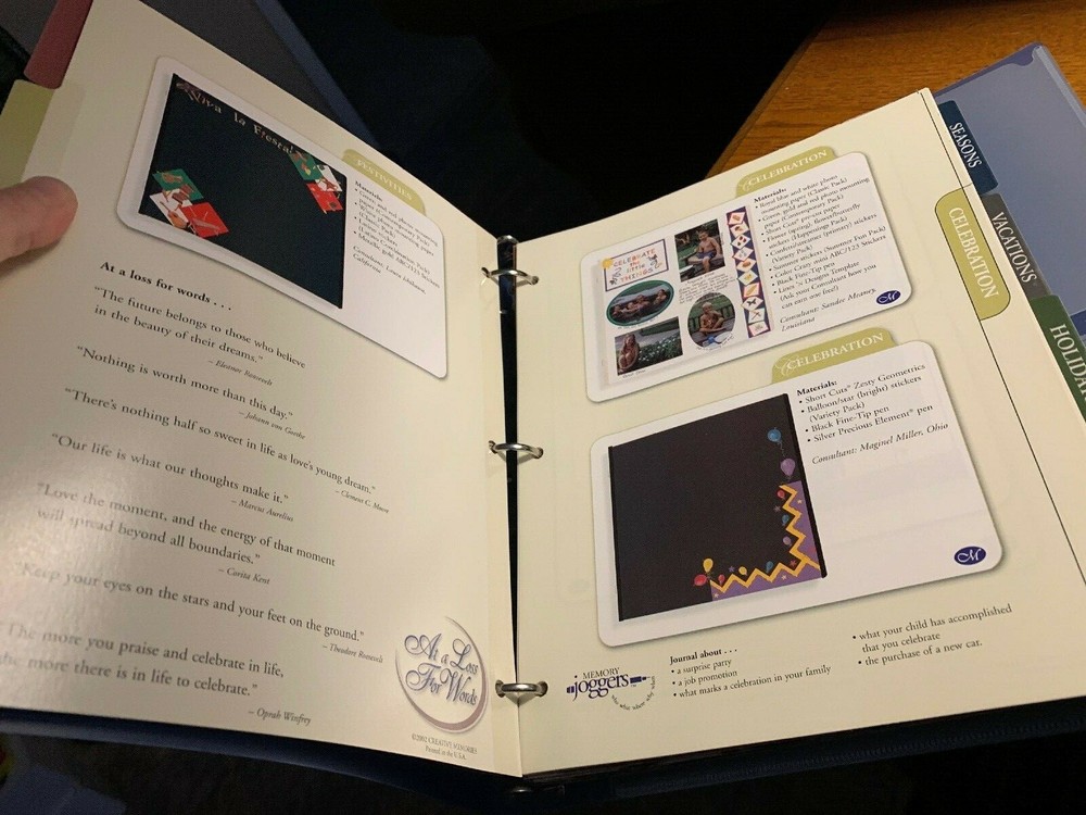 Creative Memories Huge Binder of Idea Pages Page Patterns