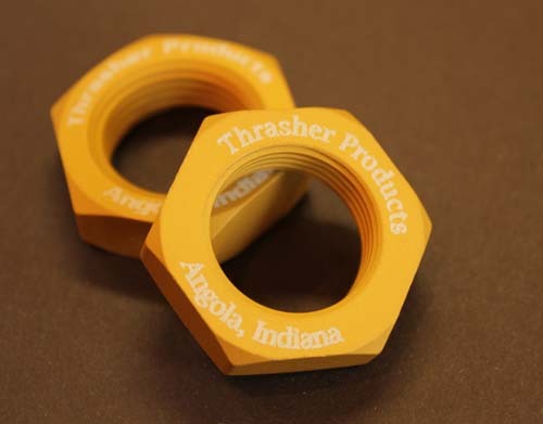 7/8-14 Aluminum Jam Nut  -  Gold Anodized - 5 Pack