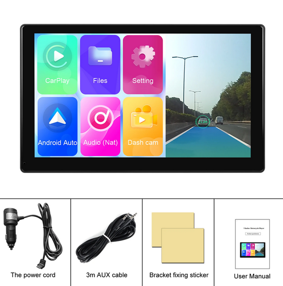 Car Monitor ADAS Front Dash Cam Foldable Wireless For Apple Carplay Android Auto