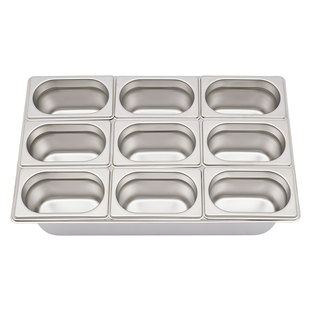 Food Serving Container Flip Top Serving Container with Lid + 9 Spoons & Clamps