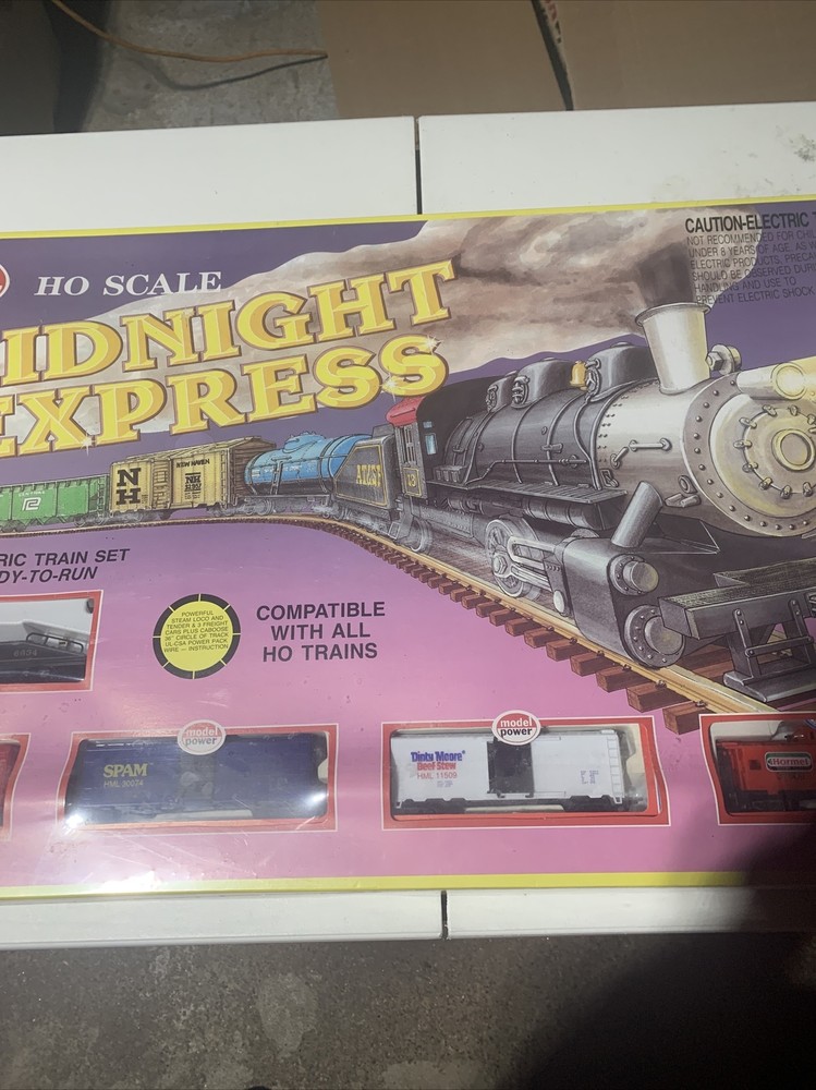 Model Power Midnight Express HO Train Set Model 1065 - NIB Hormel Spam