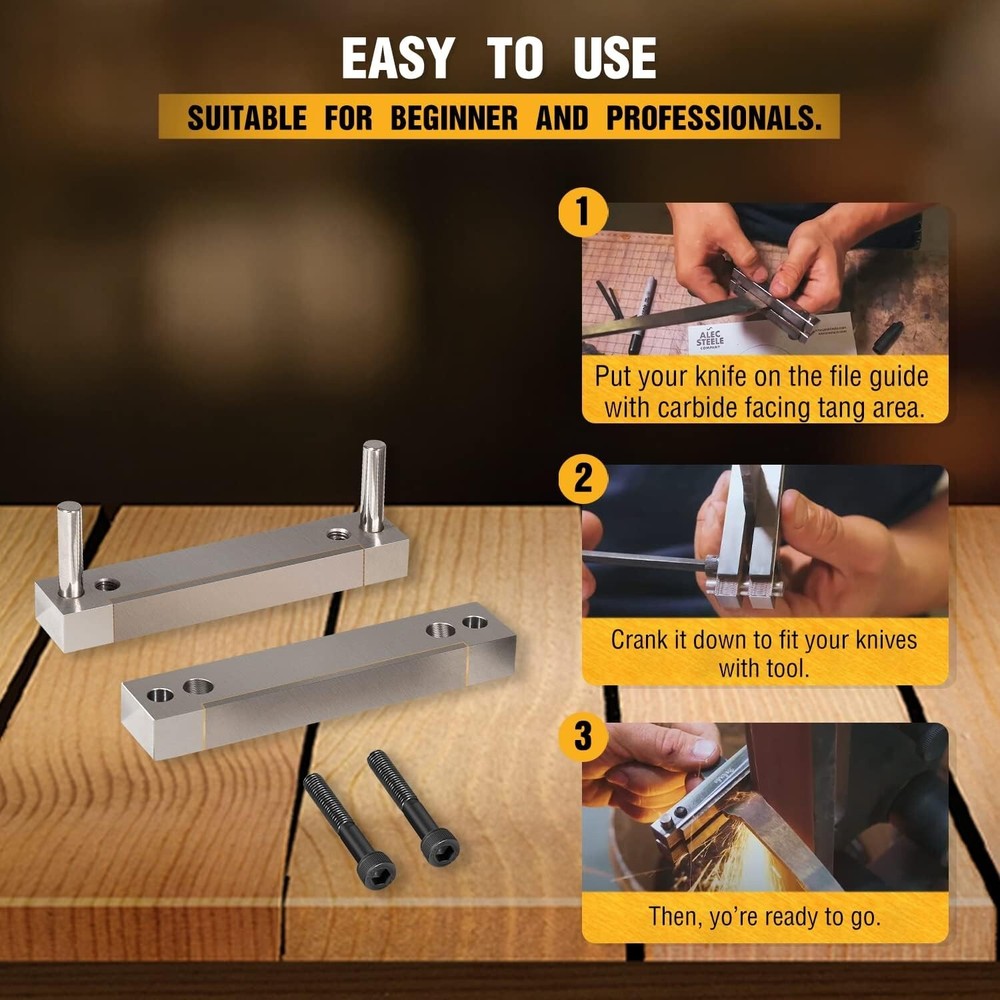 File Guide with Carbide Surface For Knife Making Silver