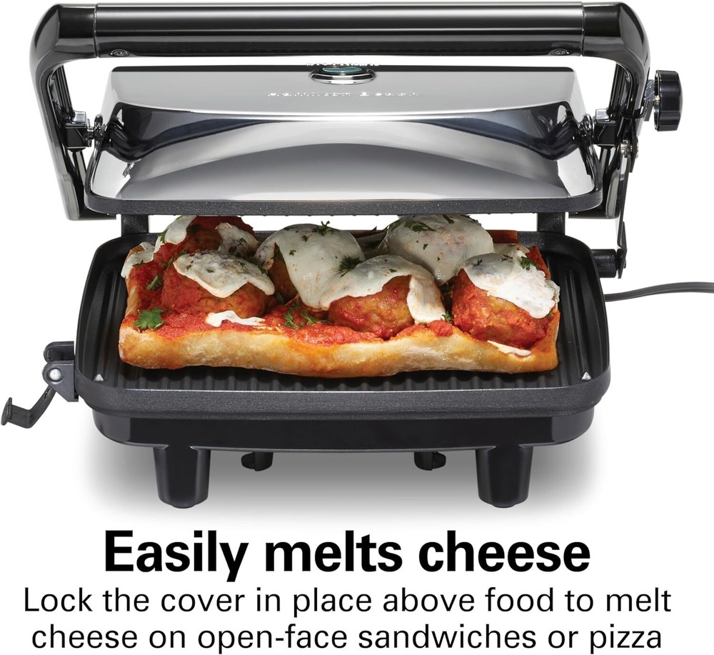 Hamilton Beach Compact Panini Press Sandwich Maker Machine Electric Indoor Grill
