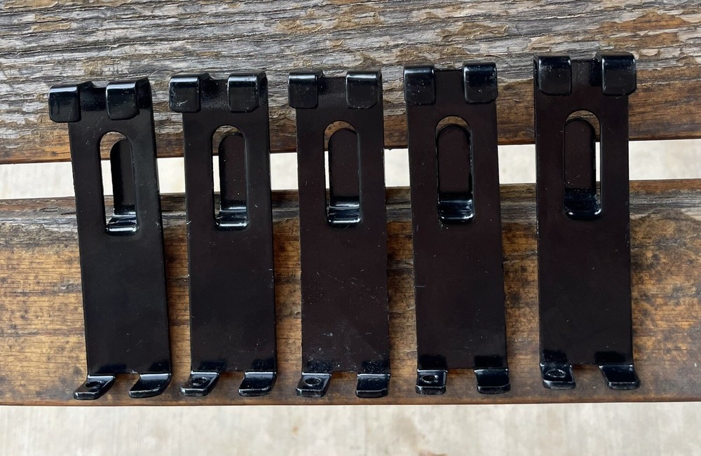 Black Grid Panel Notch Hooks Set Of 5 Five