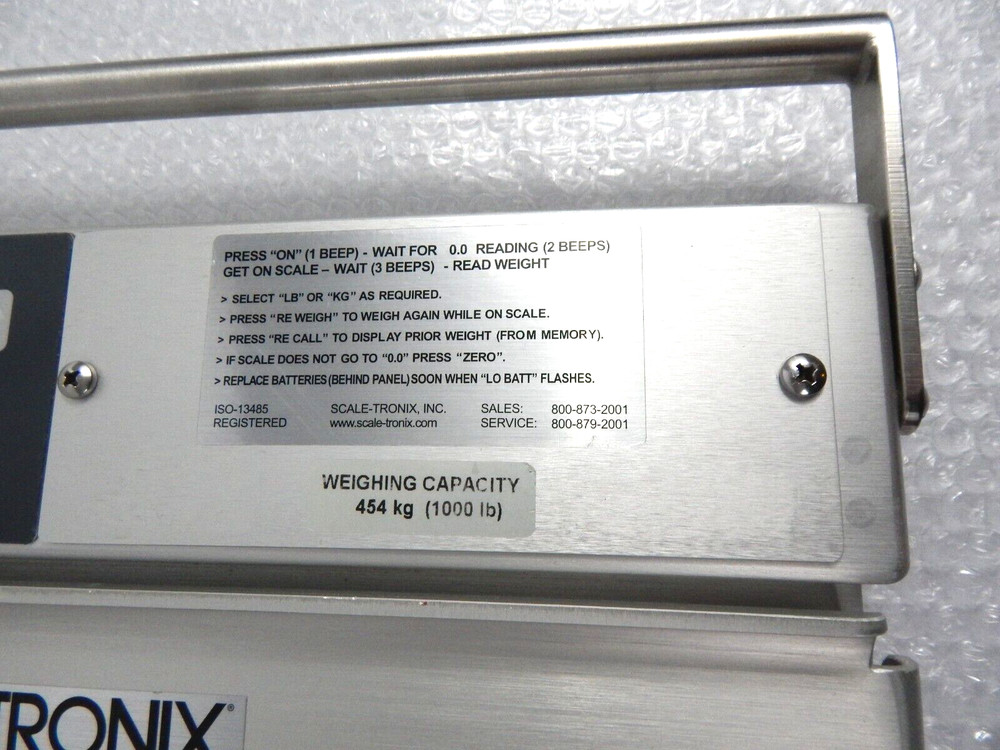 SCALE-TRONIX 180- 1000LB CAPACITY SCALE