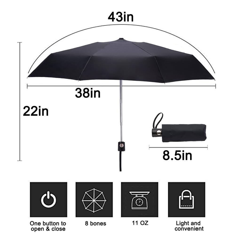 Automatic Mini Travel Windproof Umbrella Compact Auto Open/Close Small Lightw...