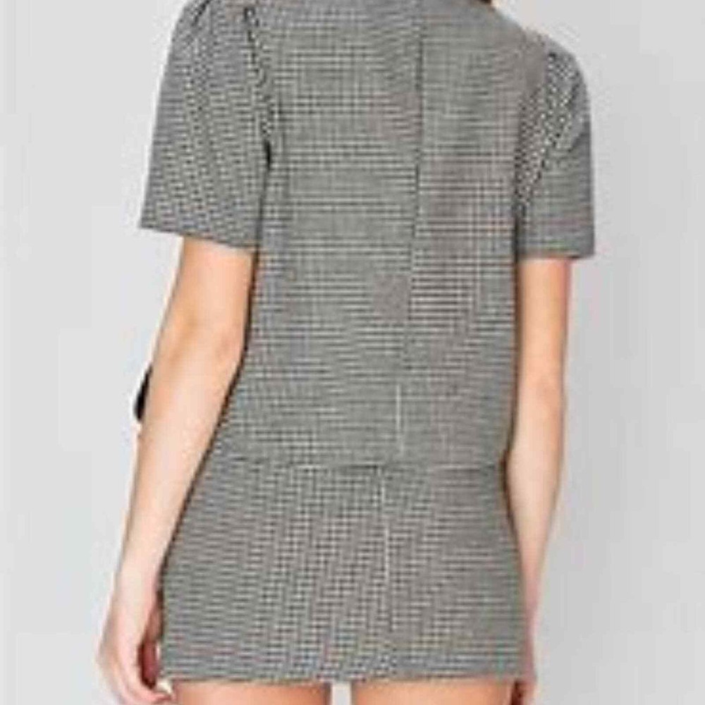 NWT Storets Glen Half Neck Check Skirt Set