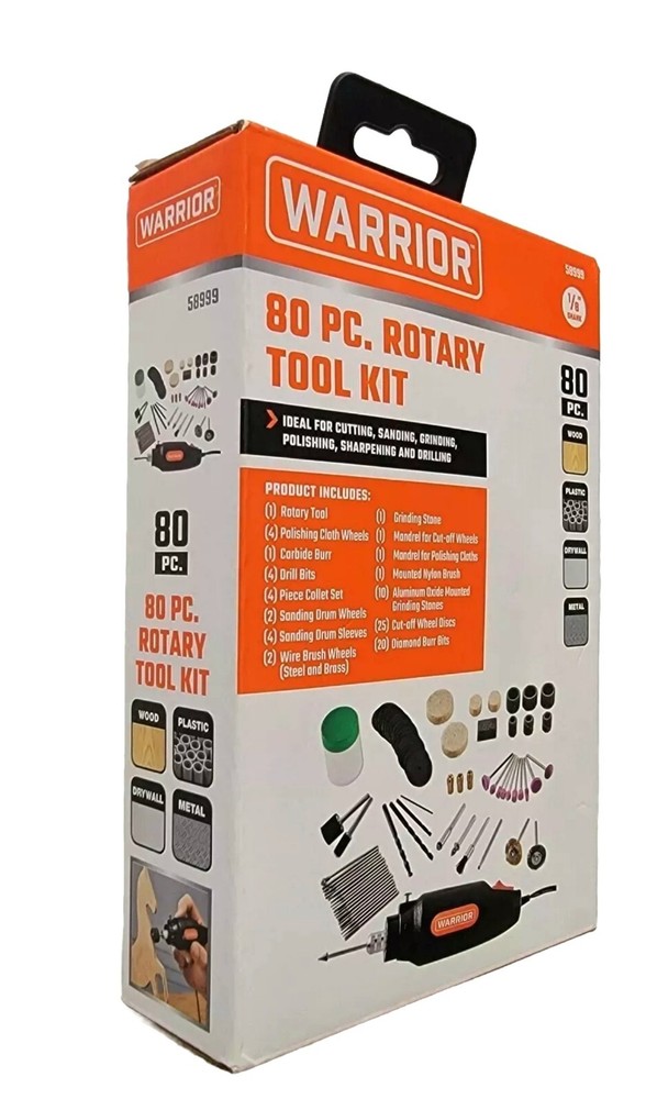 Warrior 80pc Rotary Tool Kit