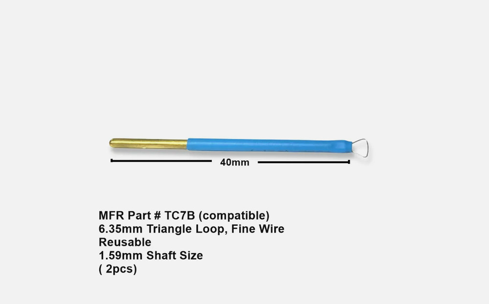 Ellman Surgitron Electrode TC7B - 6.35mm Triangle Loop, Fine Wire (2 PCS)