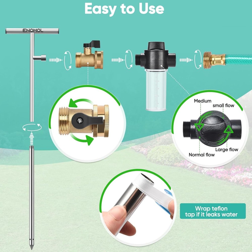 Stainless Steel Deep Root Tree Watering Tool,Root Feeder with Fertilizer Bottle