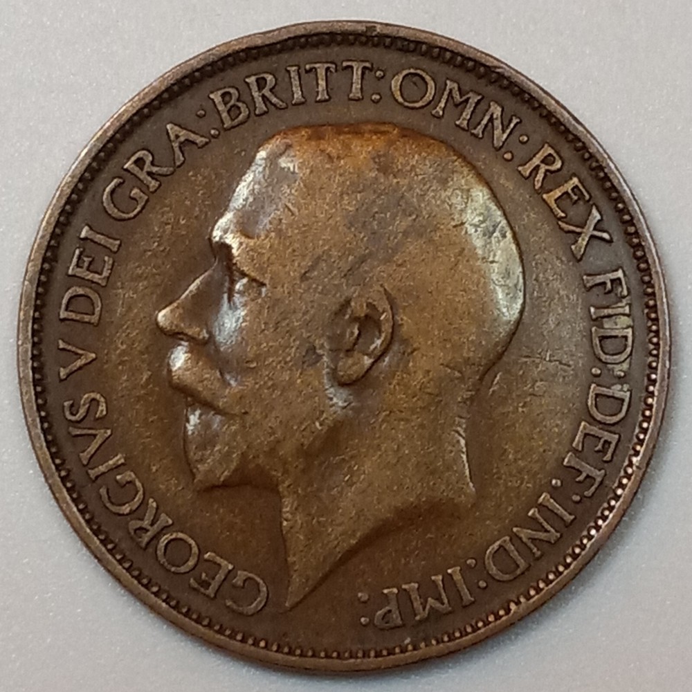 1916 UK Great Britain 1/2 Penny
