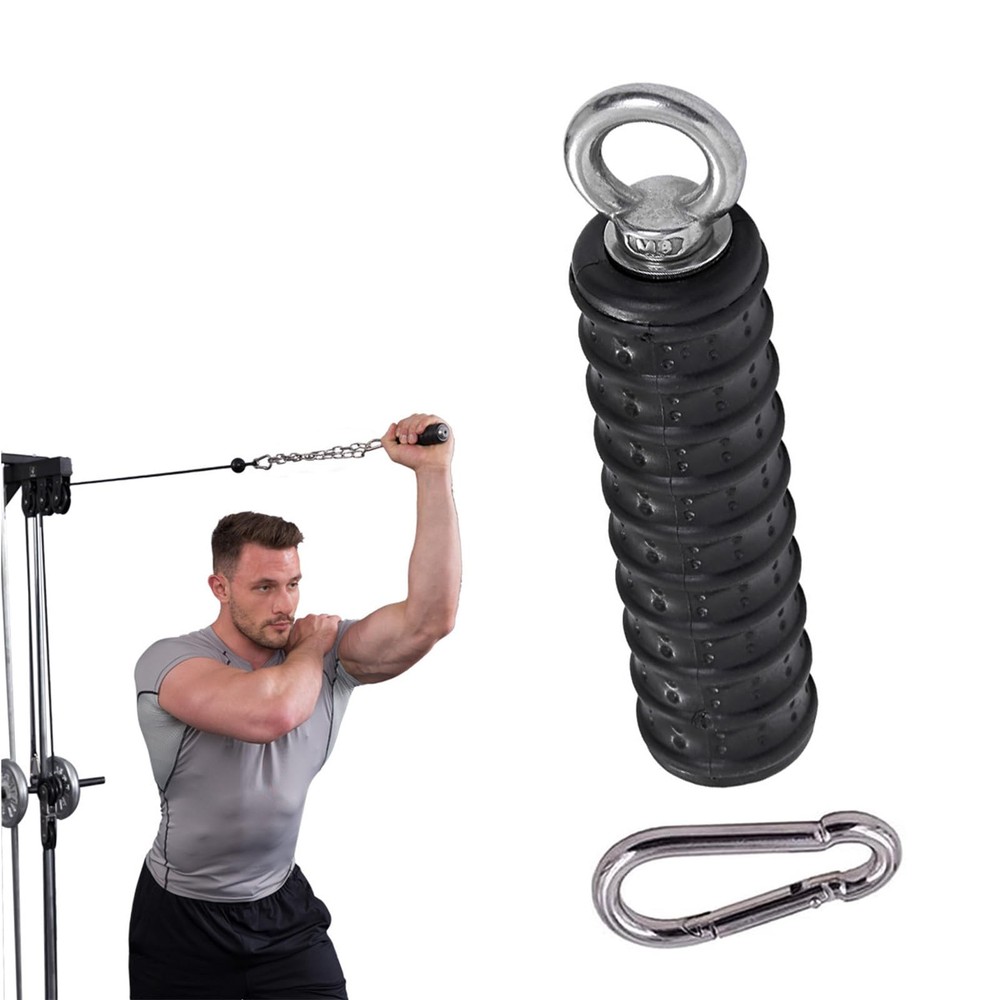 Zicolor Ergonomic Tricep Rope Handle Pulldown Attachment Black(1-pack)