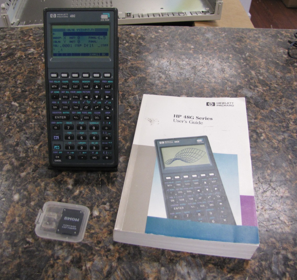 HP 48G Scientific Graphing Calculator w/ User Guide & BMOW SD Software- Working!