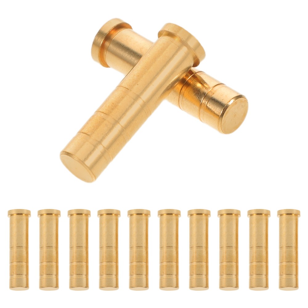 12 Pcs Arrow Connection Seat Points Insert Archery Connector Accessories Brass