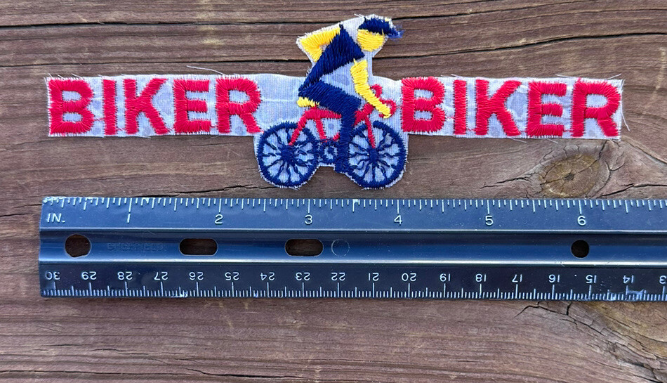 VINTAGE Biker Bicycle Cycling PATCH 1970’s Iron on