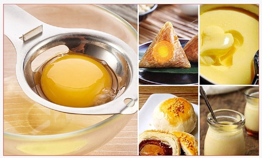 Egg Yolk White Separator Kitchen Gadget - Easy Divider Holder Sieve Tool