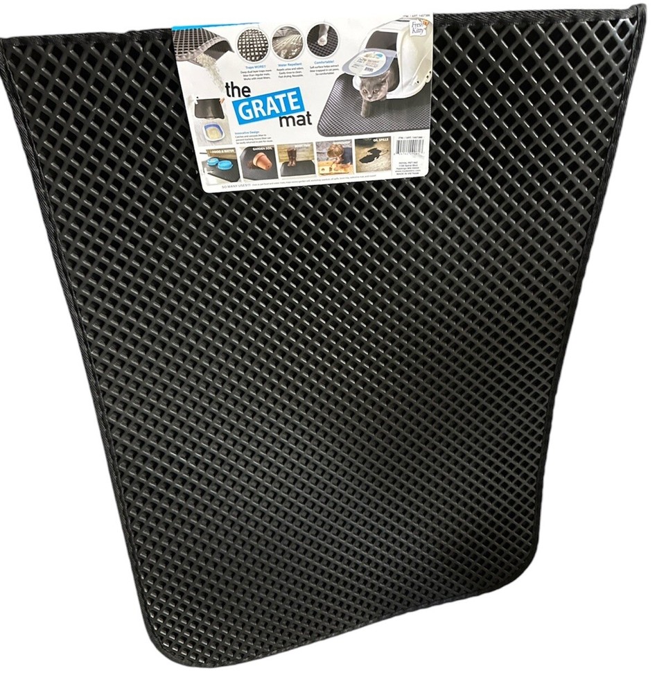 Fresh Kitty Original Premium Durable Grate Litter Cat Mat, Large, No
