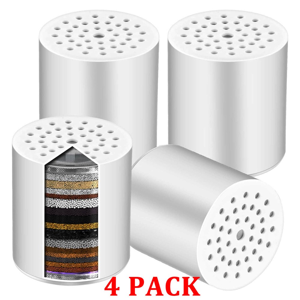 20-Stage Shower Head Filter-4Pack Replaceable Filter Cartridges for Hard Water