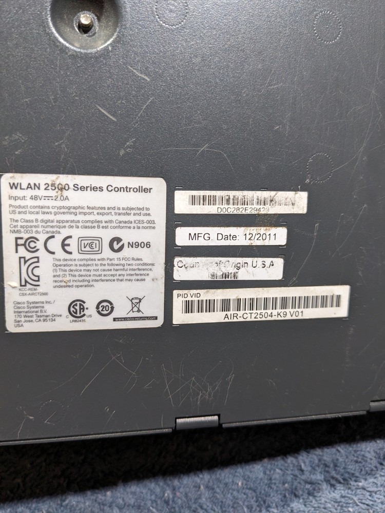 Cisco 2500 Series Wireless Controller - Unit Only