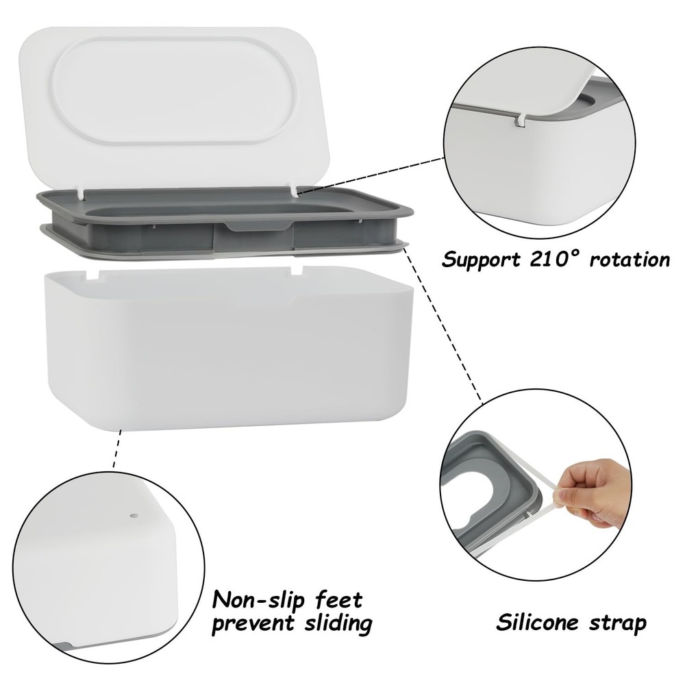 Effortless Pull Wipe Holder for 80 Wipes - Durable & Versatile Baby Essential