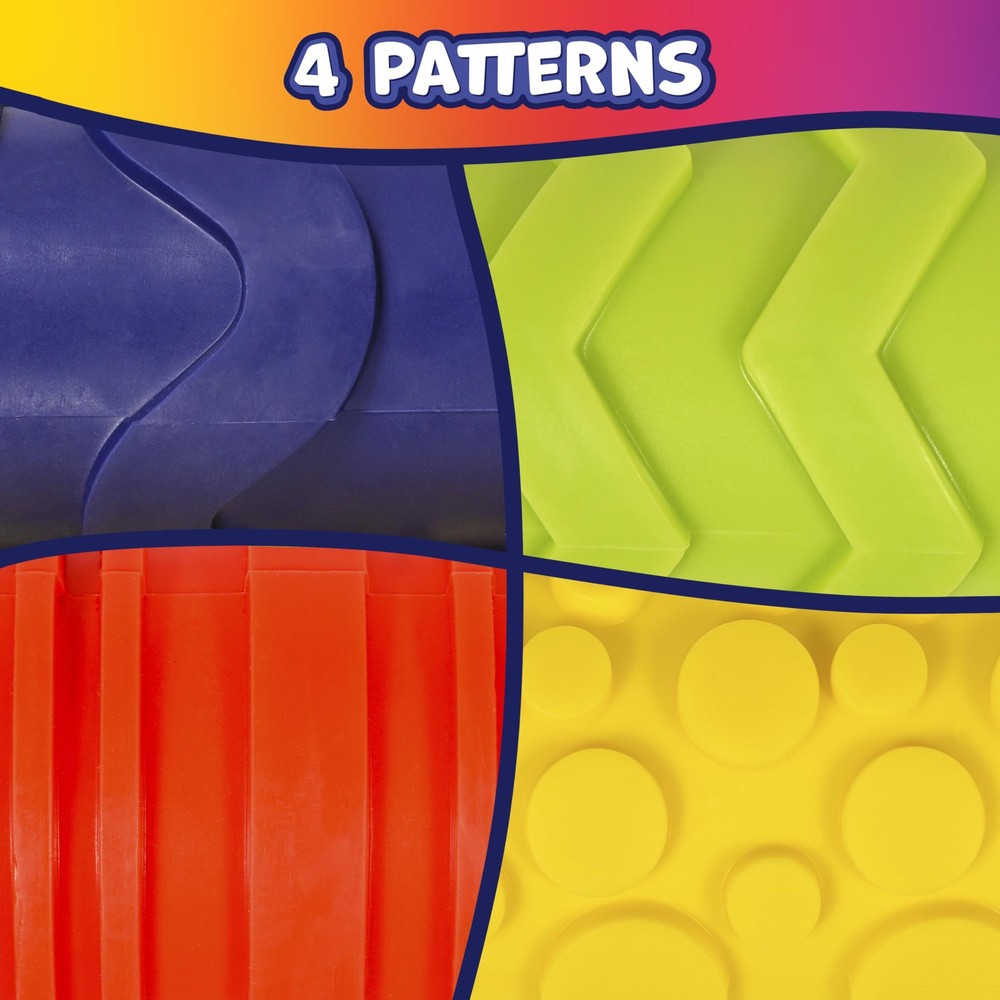 Ready 2 Learn Paint & Dough Texture Rollers - Set of 4 Patterns - Playdough...