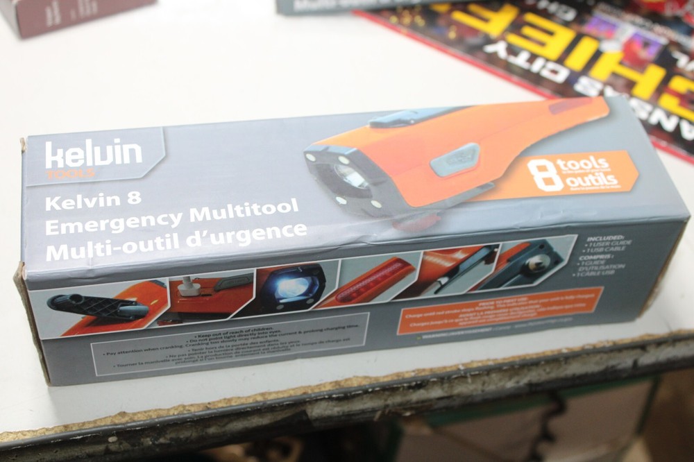 Kelvin Tools Automotive Emergency Multitool 8 Tools Total Orange