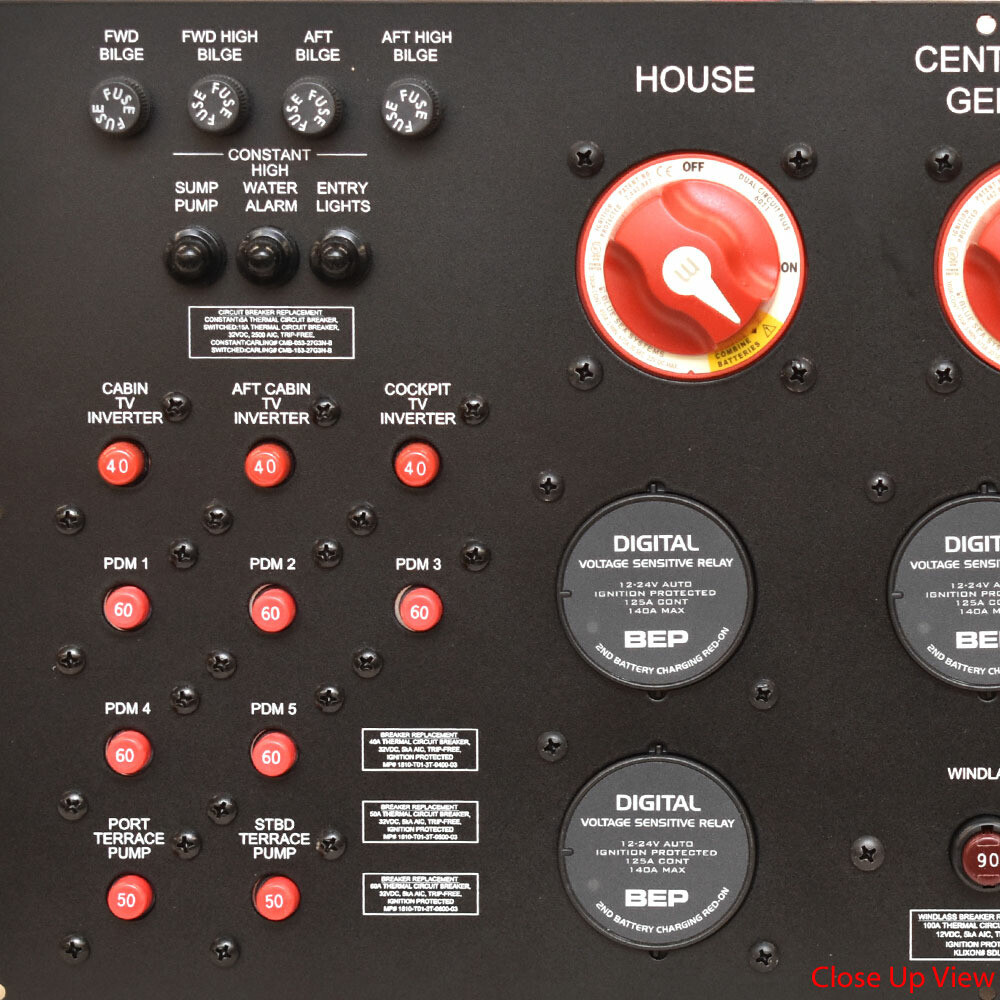 Aviara Boat Battery Switch Panel 501265B | AV40 Dual Outboard Engine