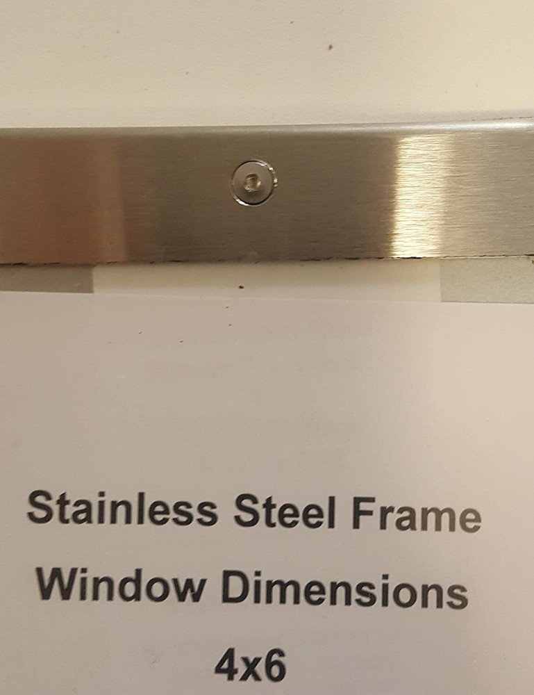 Elevator certificate frame 4x6 stainless Steel -REF24-1027