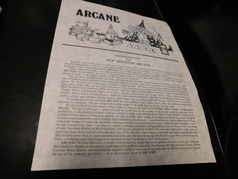 Magic & Magicians Arcane New Series Announcement