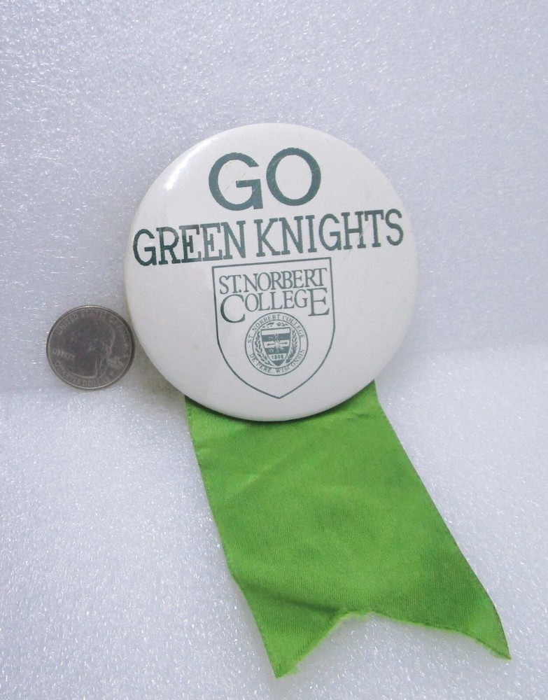St. Norbert College - Go Green Knights Button Pin