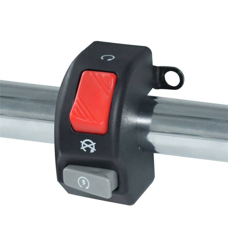 12V Motorcycle 7/8" Handlebar Headlight Fog Light Horn ON OFF Start Kill Switch