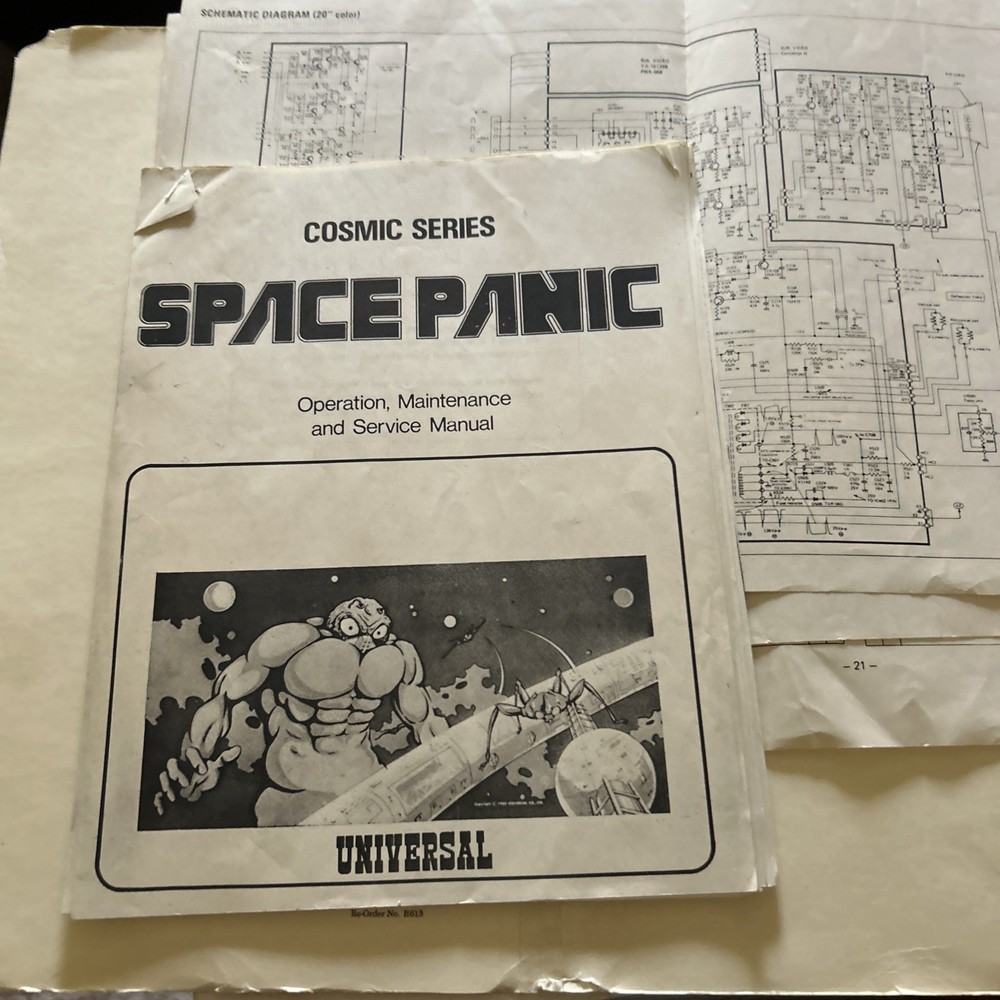 Space Panic Universal Arcade VIDEO GAME owners manual