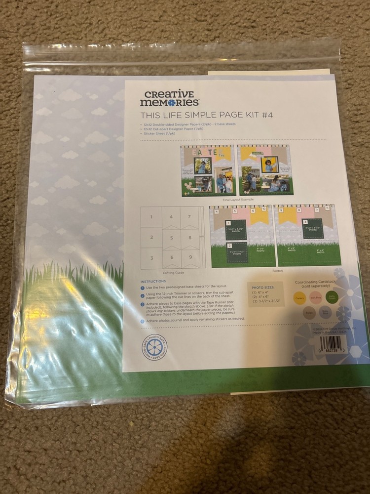 Creative Memories Simple Page Kits Bundle 2024 Issues March - June (4 kits)