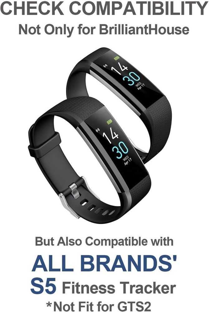 Replacement Wrist Bands for Fitness Tracker 5 Pack