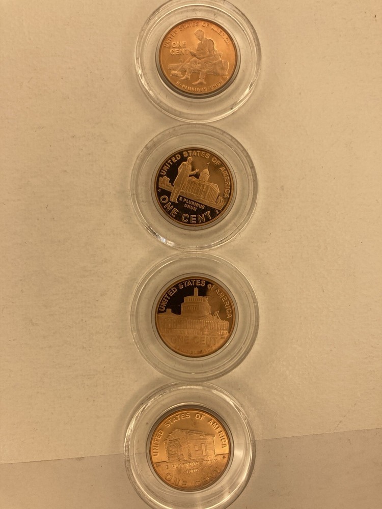 2009 US Lincoln Chronicles Set - 90% Silver Dollar + 4 Copper Cents, Mint Box
